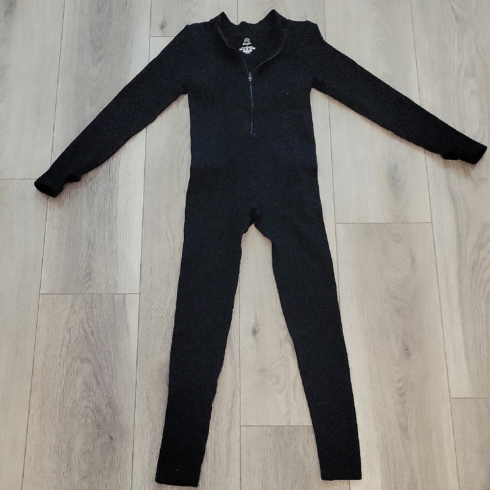 Sunzel Black Athletic Ribbed Onesie Size S